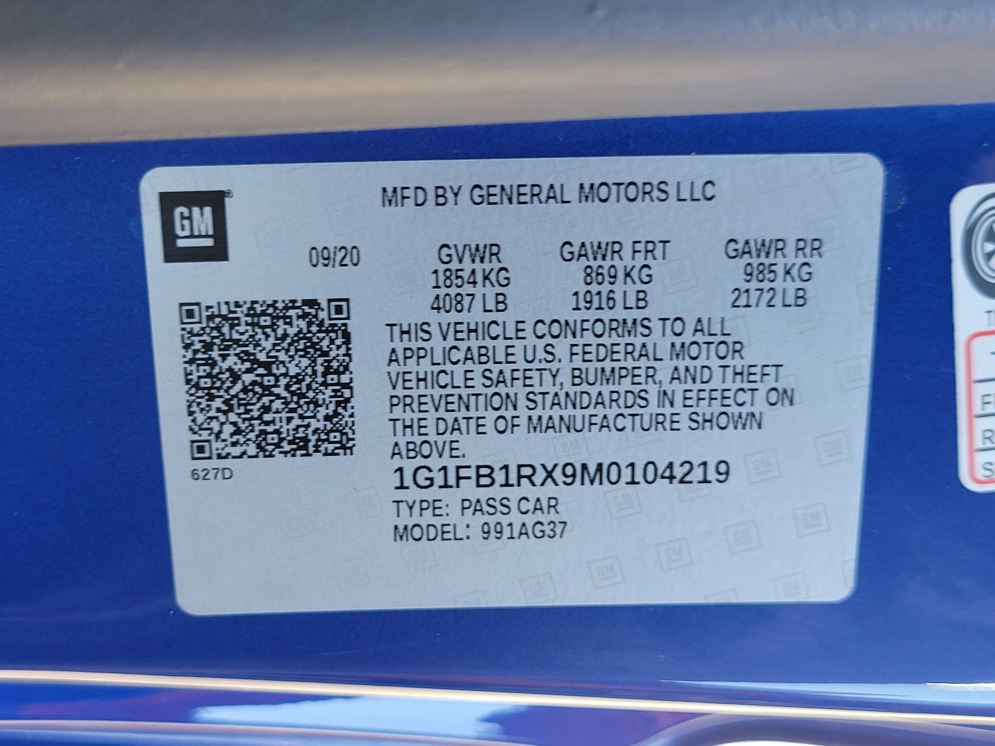 2021 Chevrolet Camaro 1LS