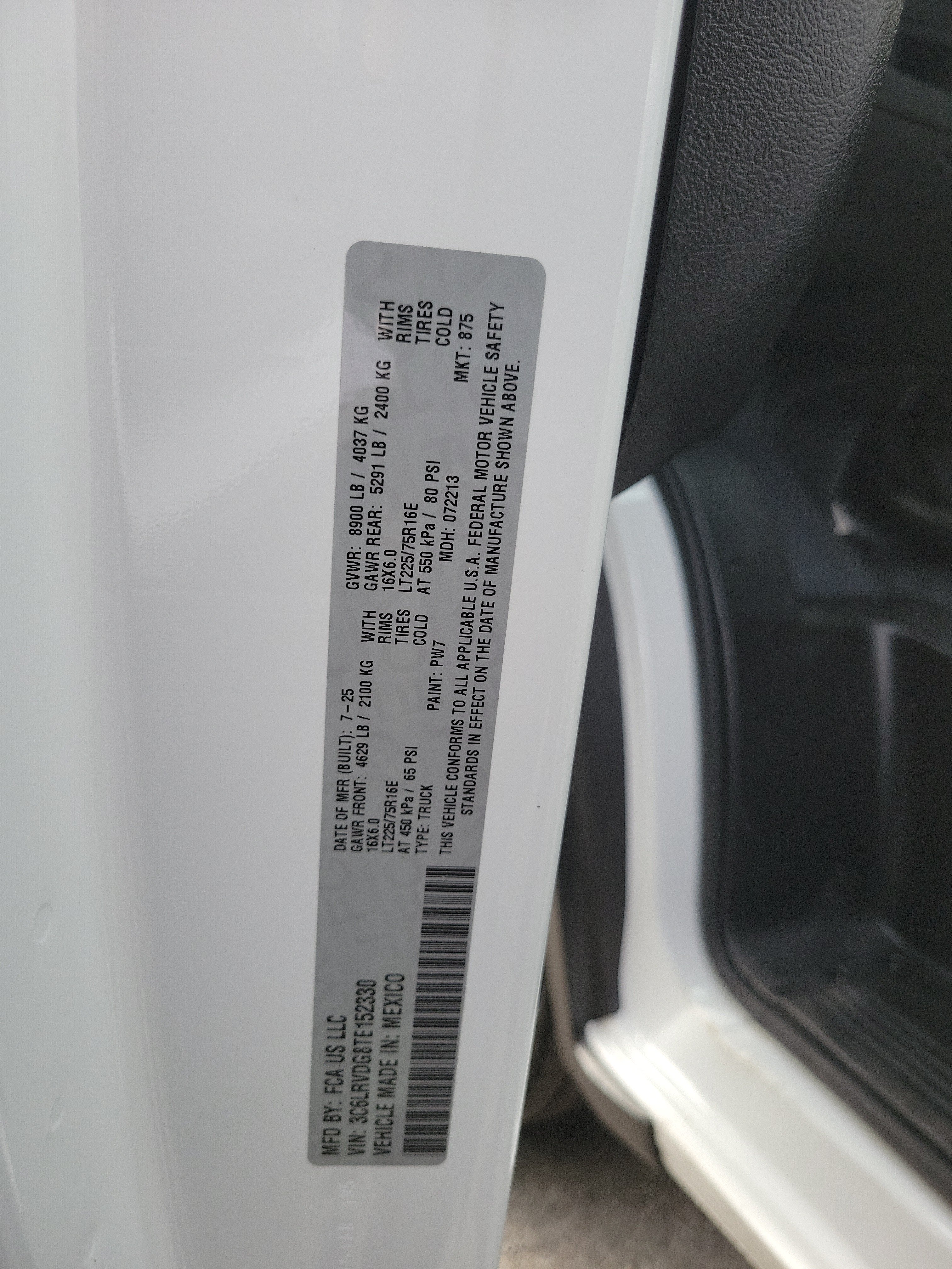 2026 RAM ProMaster Cargo Van Tradesman