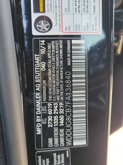 2015 Mercedes-Benz S-Class S 550