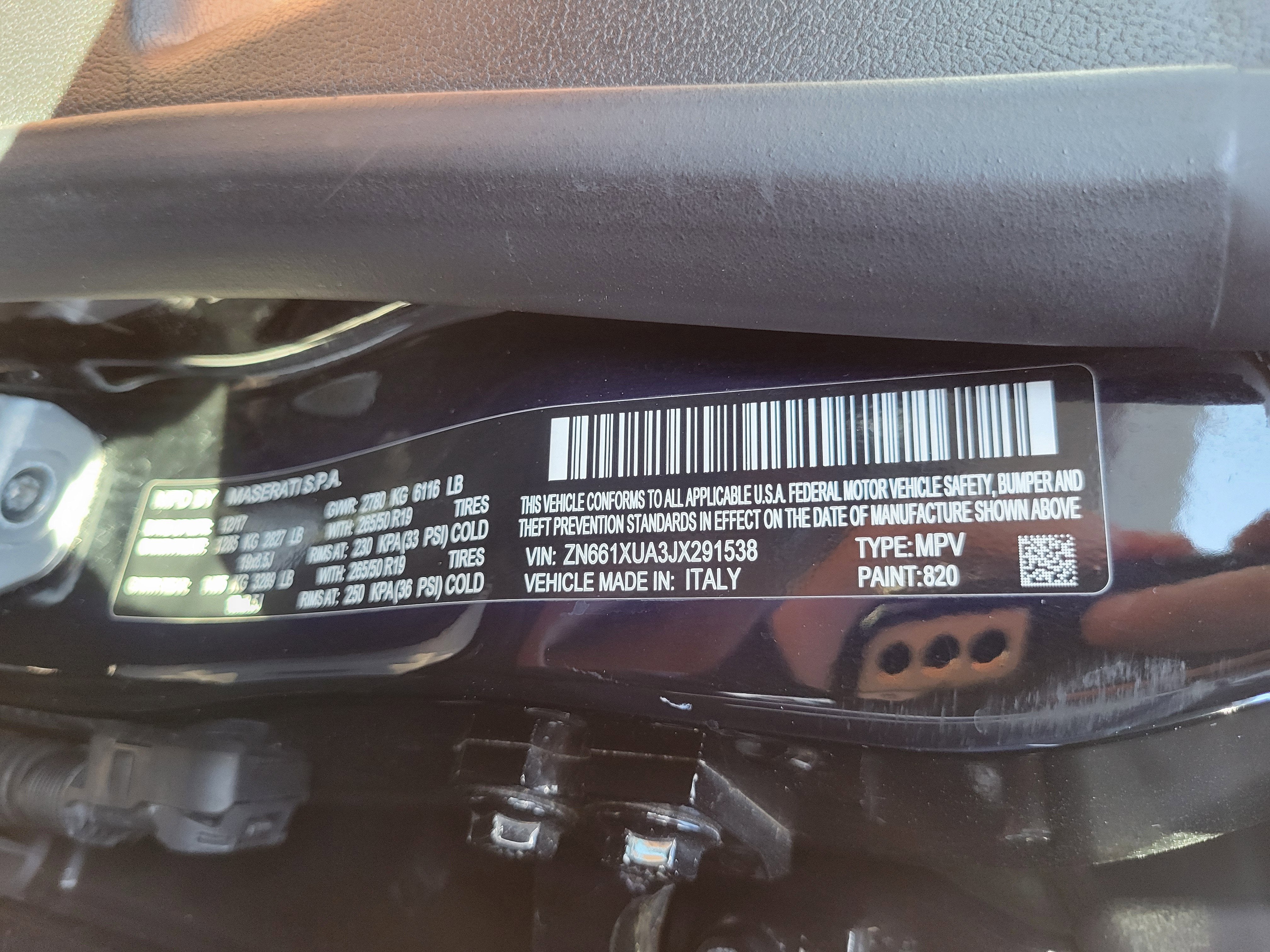 2018 Maserati Levante NA