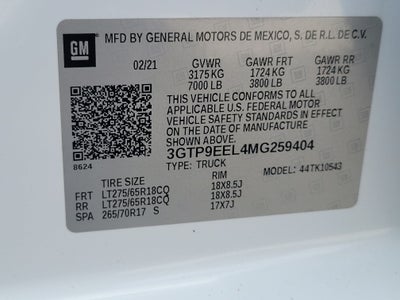 2021 GMC Sierra 1500 AT4 4WD