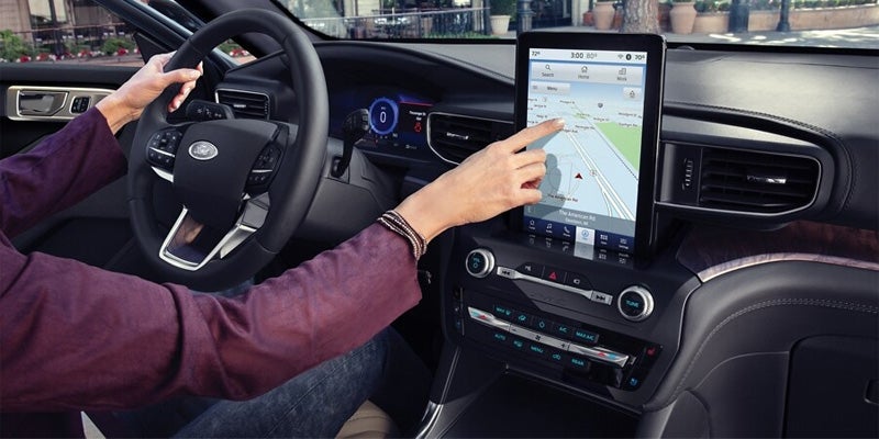 touch screen navigation in a 2024 Ford explorer