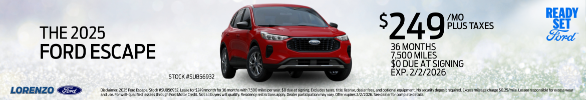 2025 Ford Escape January Offer