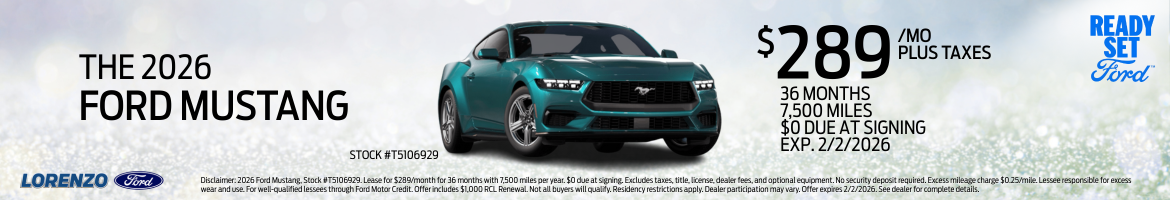 2026 Ford Mustang January Offer