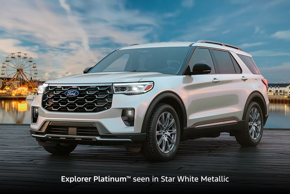 Explorer Platinum seen in Star White Metallic