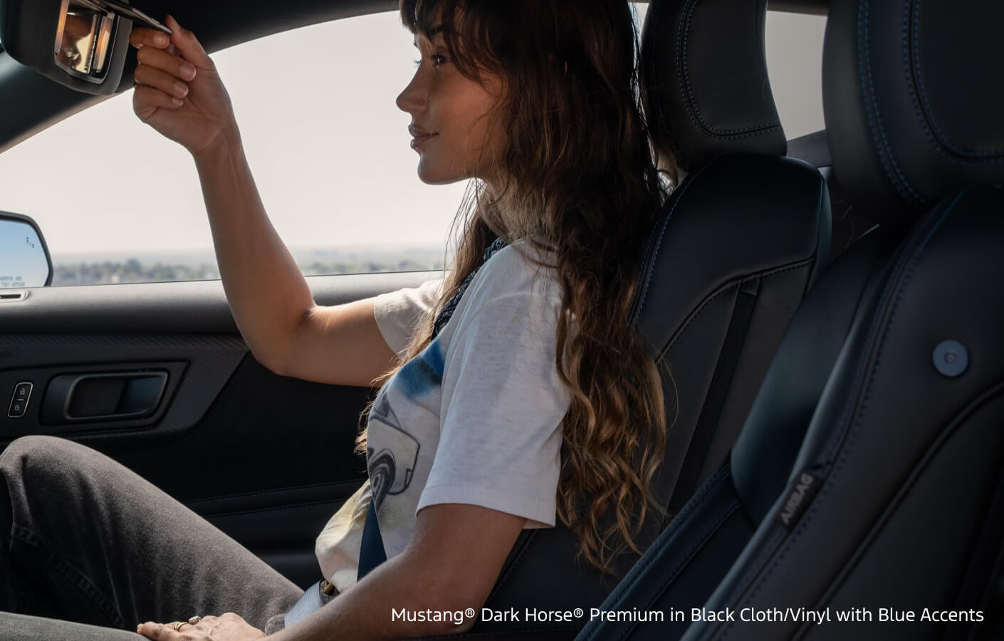 Upgraded Ford Mustang Dark Horse Interior Features