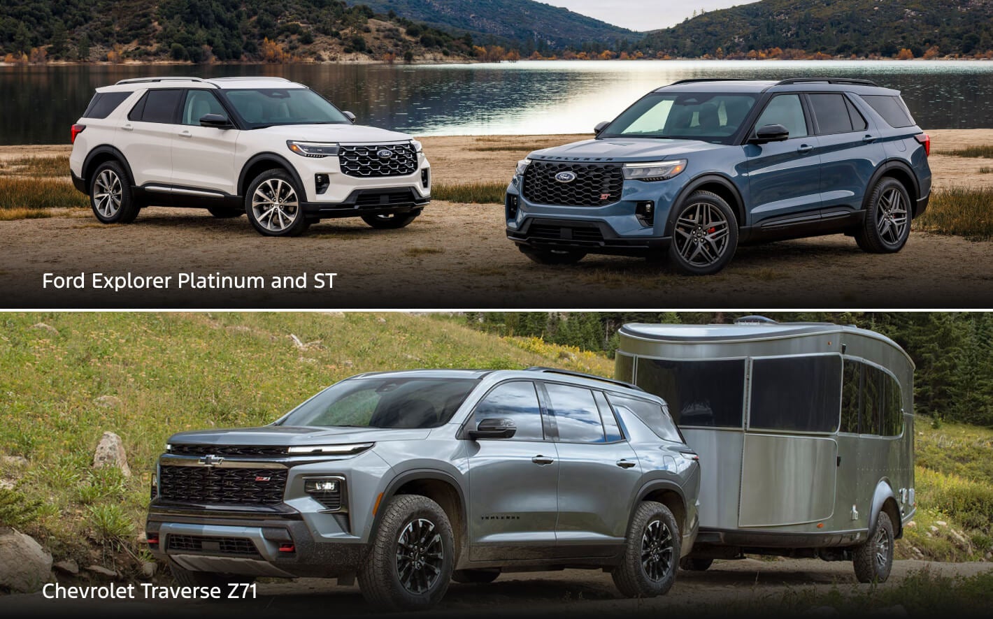 Chevy Traverse vs. Ford Explorer Trim